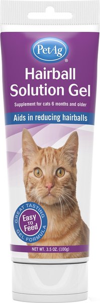 PetAg Hairball Solution Chicken Flavored Gel Hairball Control Supplement for Cats