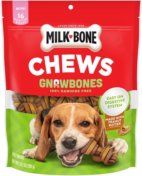 Milk-Bone Gnaw Bones Mini Peanut Butter and Chicken Flavor Dog Treats