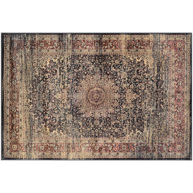 Couristan Zahara Lotus Medallion Framed Floral Rug