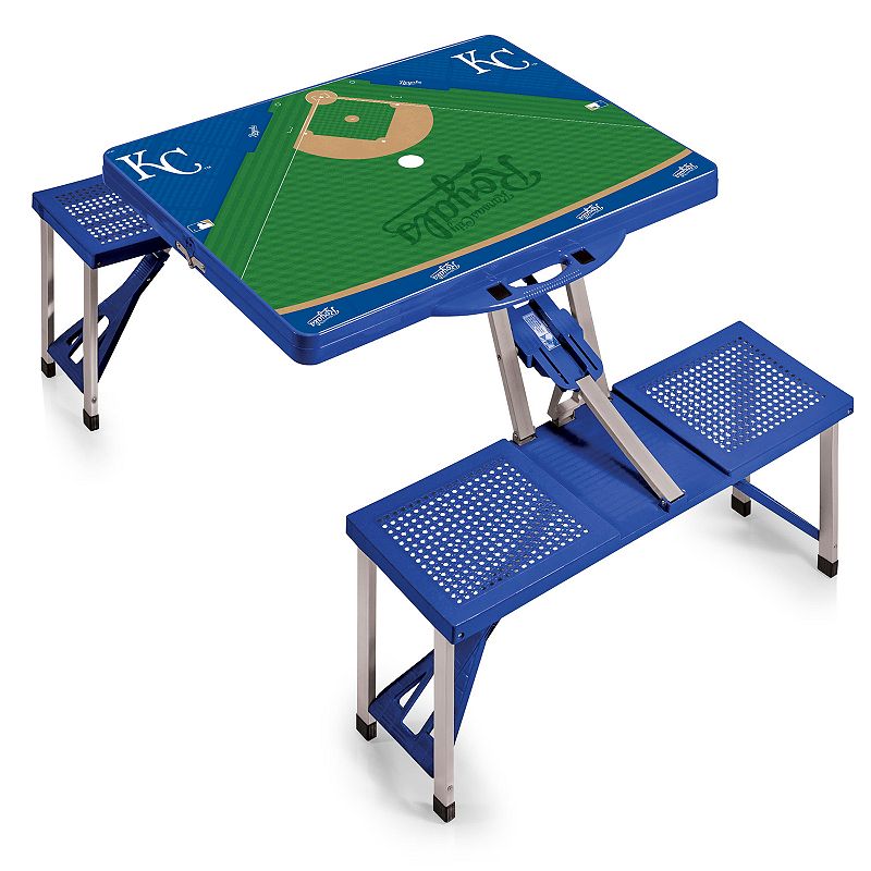 Picnic Time Kansas City Royals Portable Picnic Table with Field Design