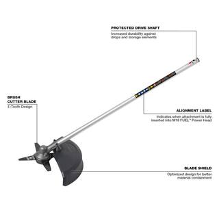 MW M18 FUEL 18V Lithium-Ion Brushless Cordless QUIK-LOK String Grass Trimmer with M18 Brush Cutter  Pole Saw Attachments 2825-20ST-49-16-2738-49-16-2720