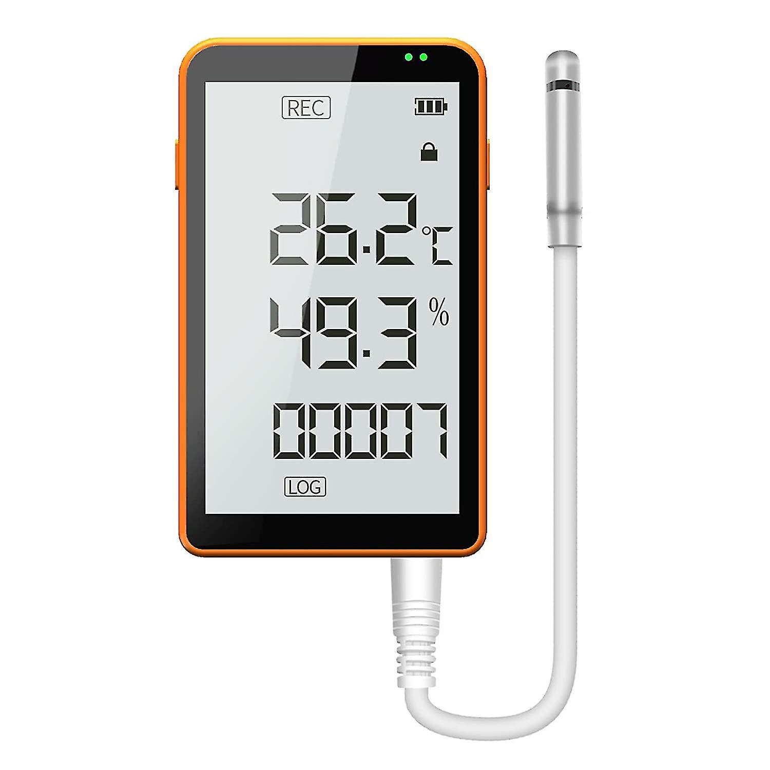 -80 Digital Temperature And Humidity Data Recorder Removable Buffer Probe Refrigerator Thermometer