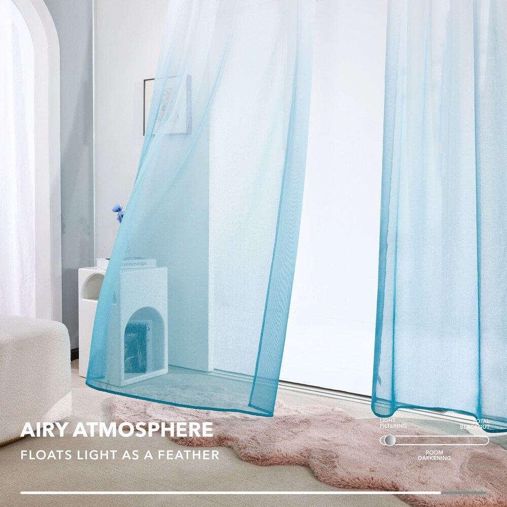 Deconovo Ombre Sheer Curtain Panel Pair(2 Panel)