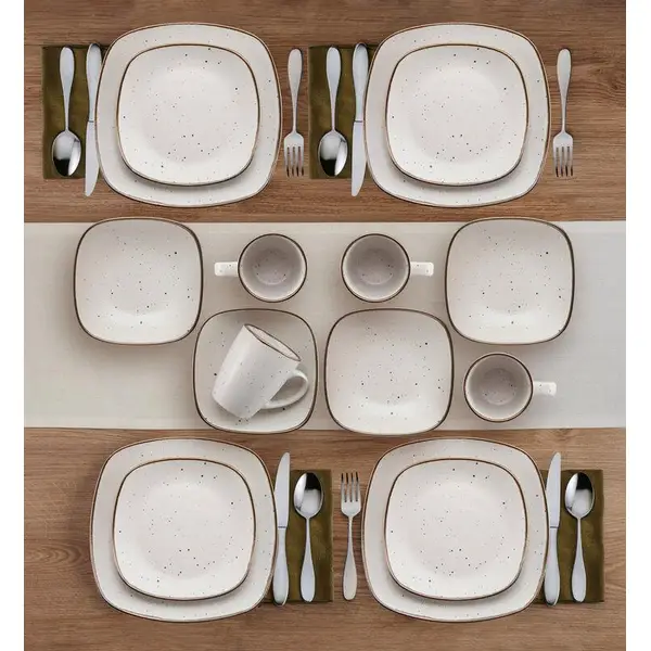 Pfaltzgraff 16-Piece Decker Square Dinnerware Set