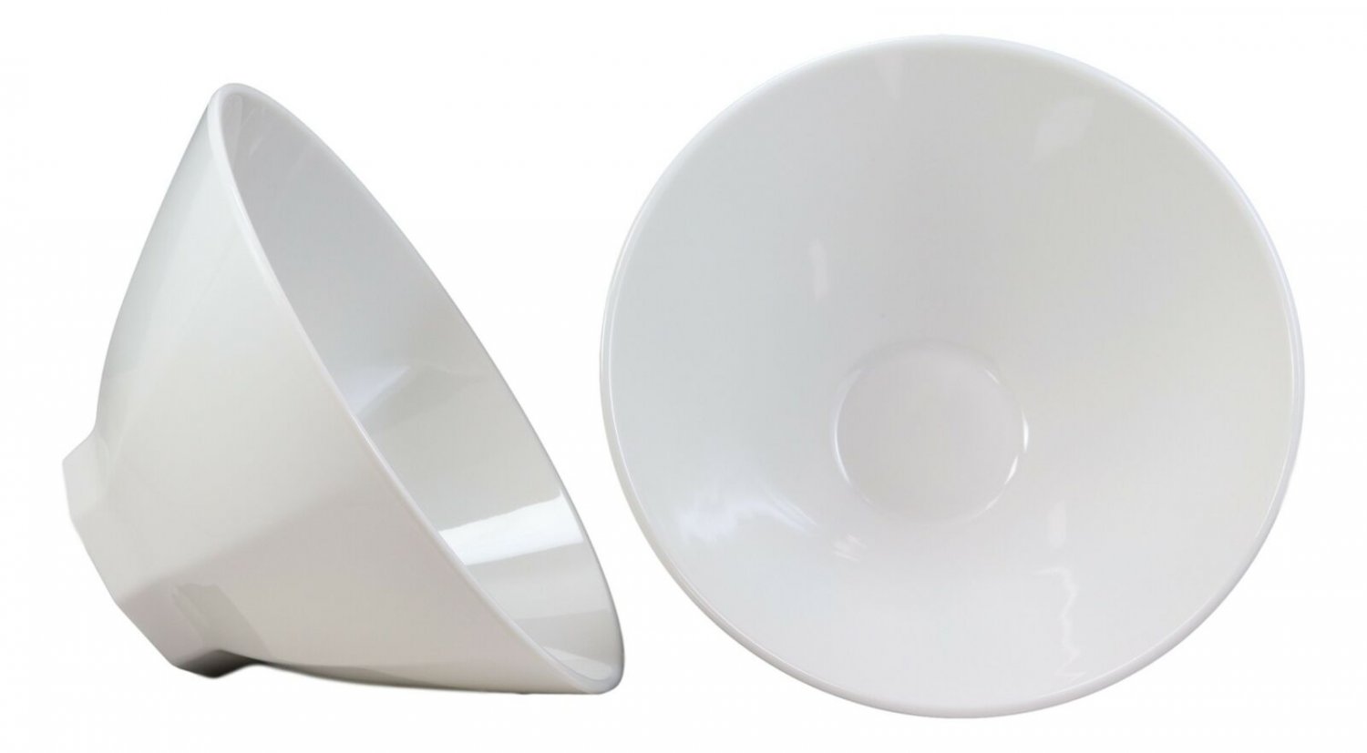 1 Contemporary Octagon White Jade Melamine Large 9Dia Soup Salad Bowls 48oz Set 6 EBR02