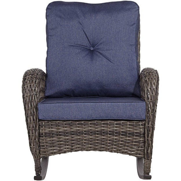 Teal Island Designs Madden Blue Outdoor Rocking Chair