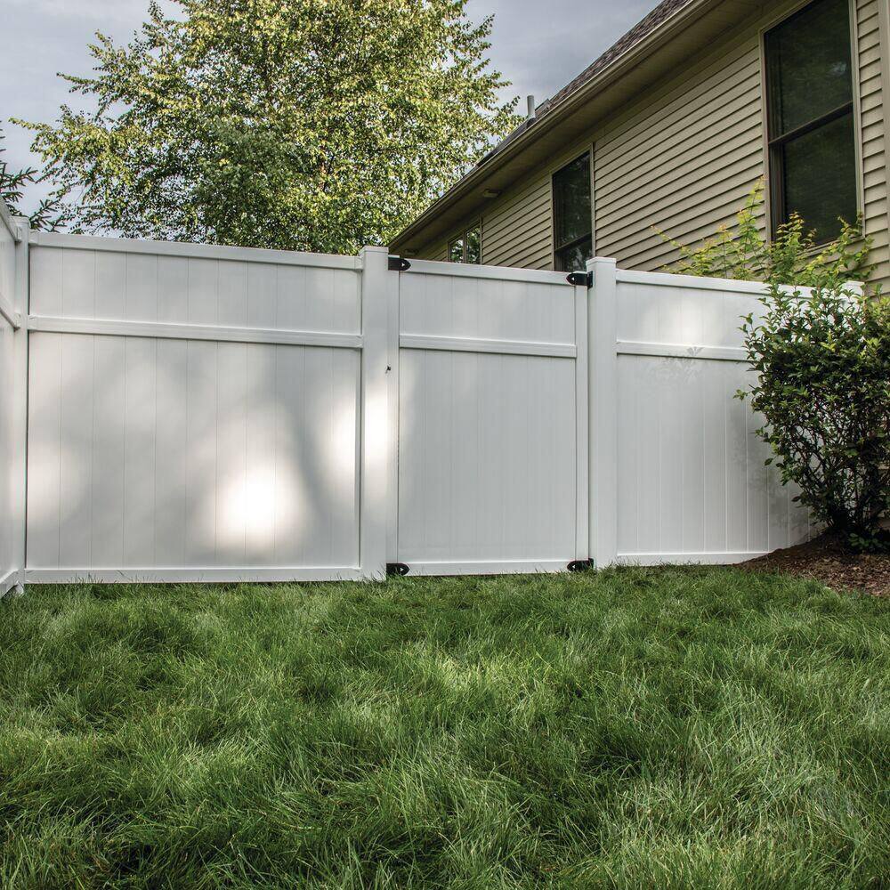 Veranda 4 ft. x 6 ft. Vinyl Framed Fence Gate Kit Wht-Blk Hdw 73043500