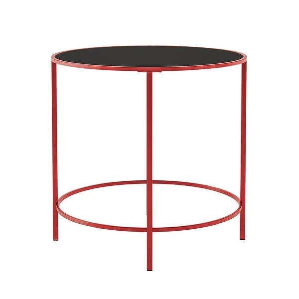 Furniture of America Llewellyn Contemporary Round 22-inch Side Table