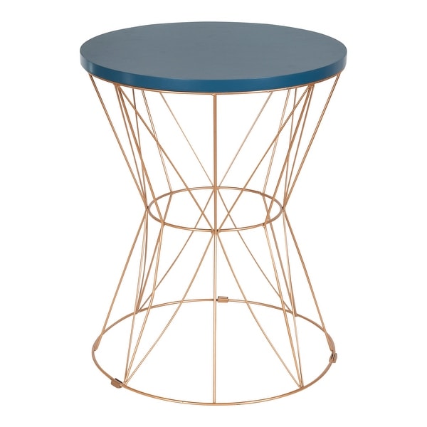 Kate and Laurel Mendel Round Metal End Table - 16x16x20