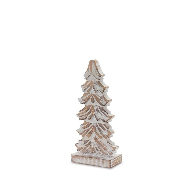 Wood Carved Pine Tree (Set of 3)