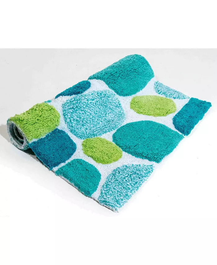 Chesapeake Plush Pebble Pattern Bath Rug