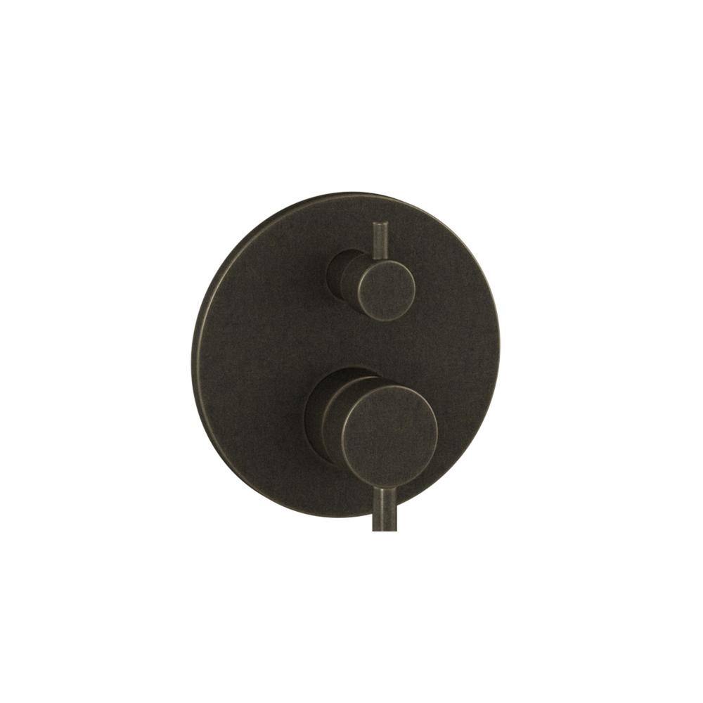 PULSE Showerspas Refuge 6-Spray Patterns with 1.8 GPM 10 in. Wall Mounted Dual Showerheads with Slide Bar and Valve in Oil-Rubbed Bronze 3006-ORB-1.8GPM