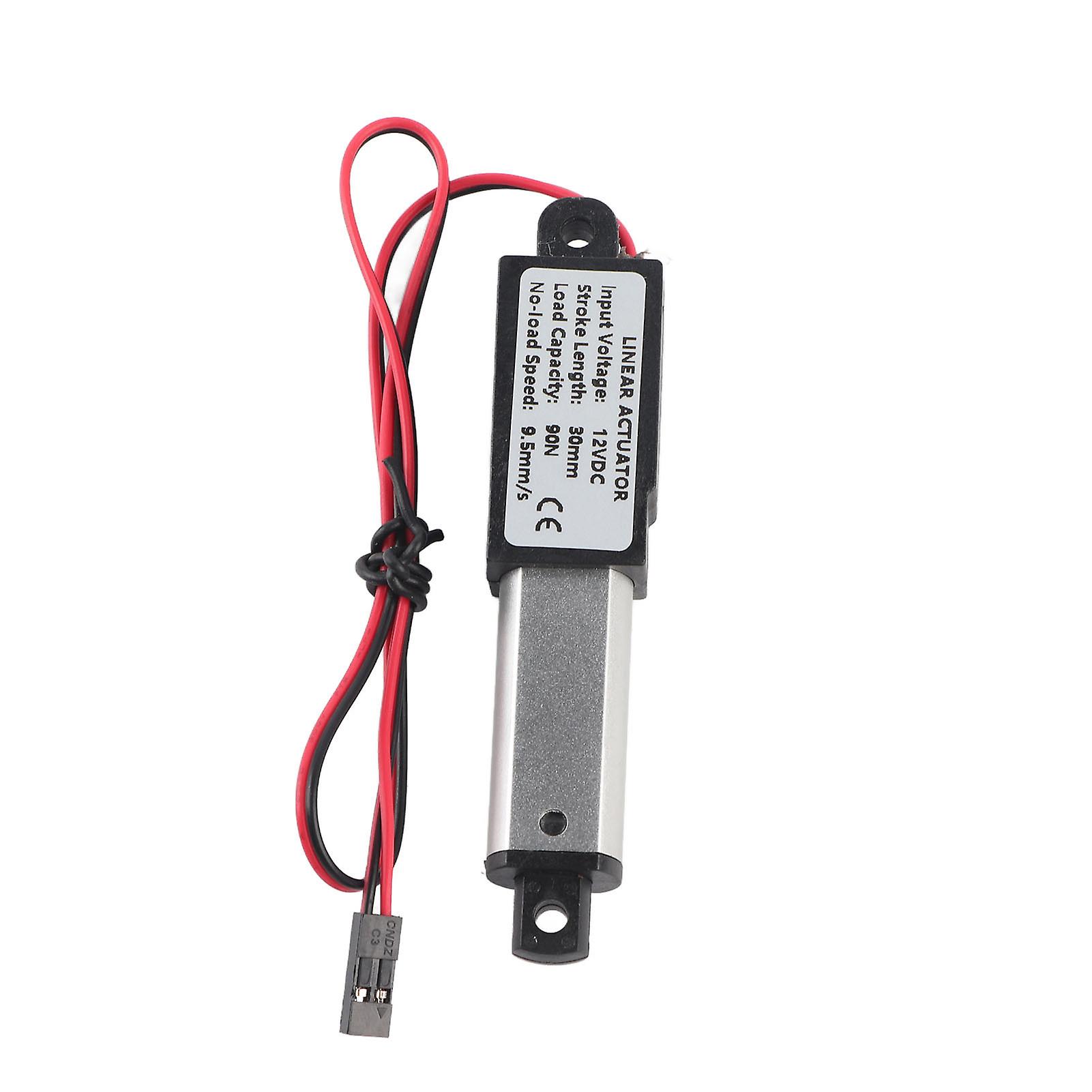 Mini Electric Linear Actuator Waterproof Micro Small Motion Dc12v 30mm Stroke For Robot Diyforce 90n Speed 9.5mm/s