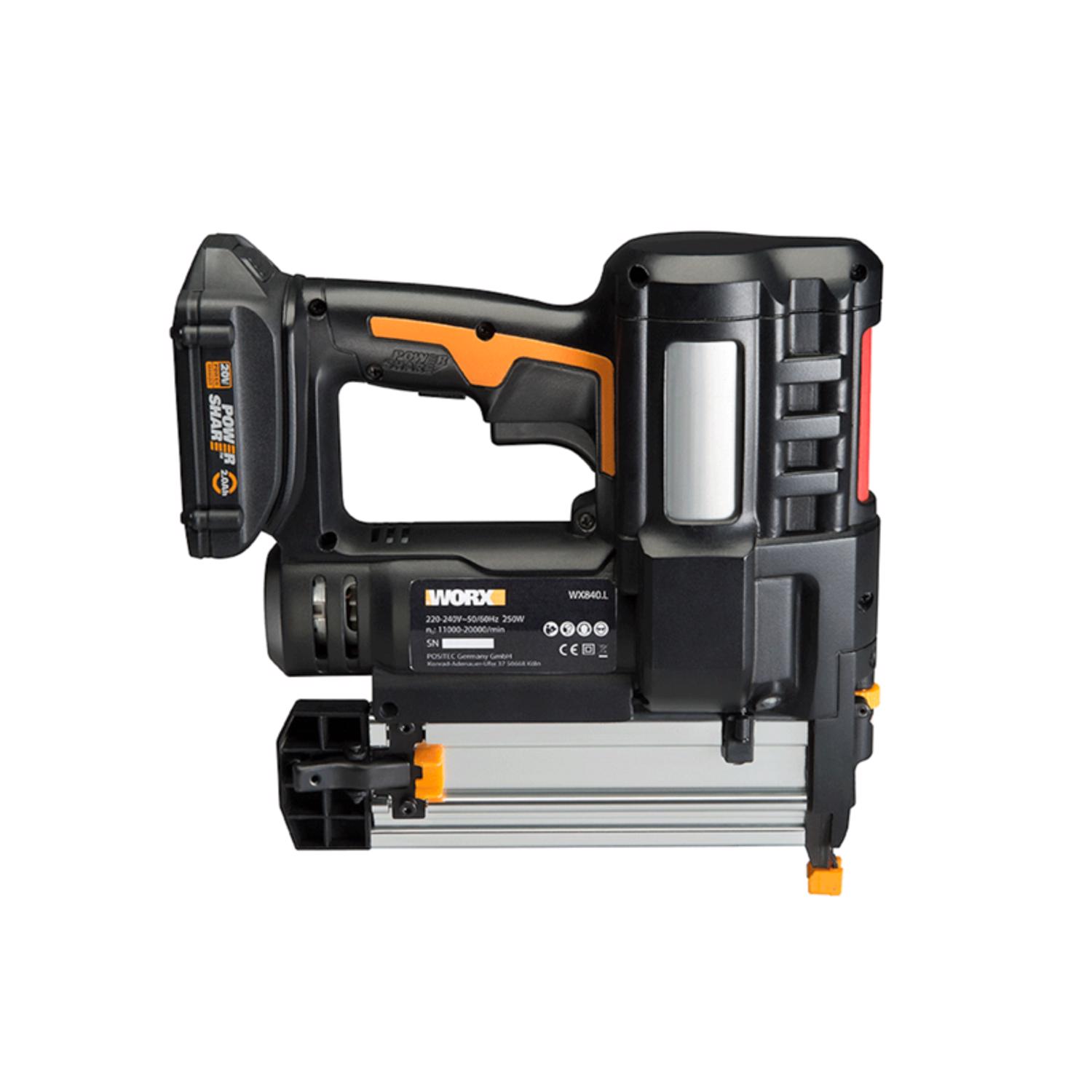 Worx 18 Ga. Cordless Brad Nailer and Staple Gun Kit (Battery \u0026 Charger) 20 V