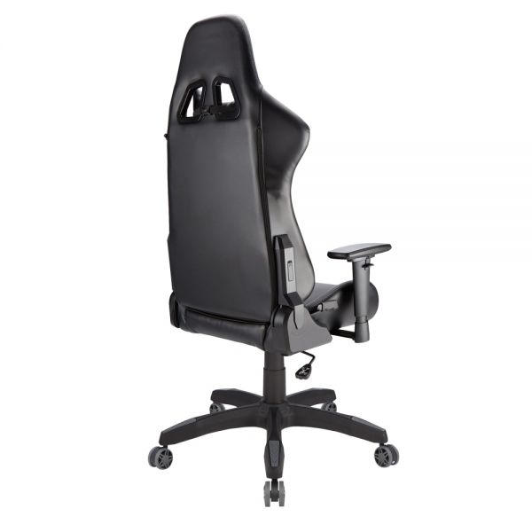 RS Gaming DRG High-Back Gaming Chair， Black/Gray