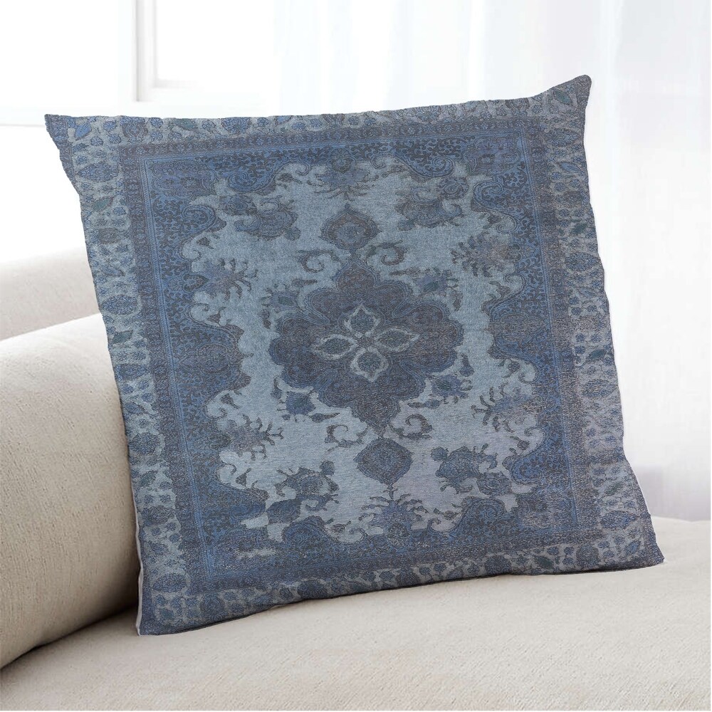 Ahgly Company Mid Century Modern Blue Throw Pillow