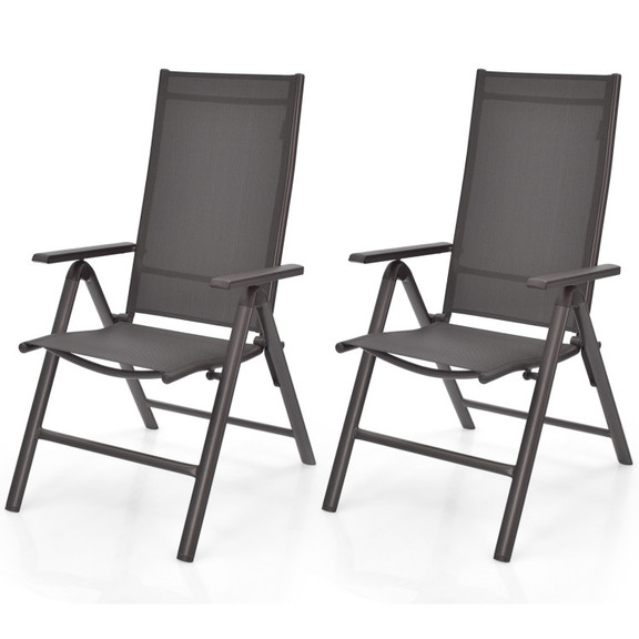 Costway 26953718 2 Pieces Patio Folding Dining Cha...