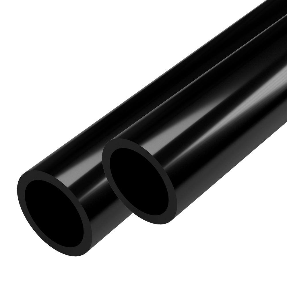 Formufit 1-14 in. x 5 ft. Black Furniture Grade Schedule 40 PVC Pipe (2-Pack) P114FGP-BK-5x2