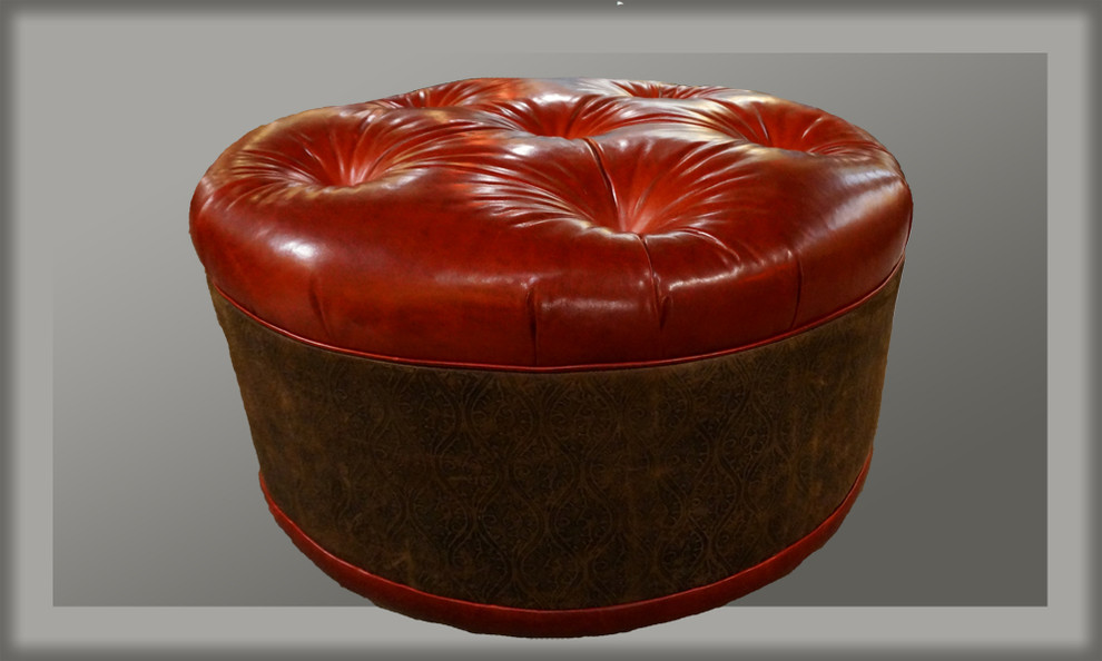 quotRoja quotOttoman   Southwestern   Footstools And Ottomans   by Great Blue Heron Furniture  Houzz