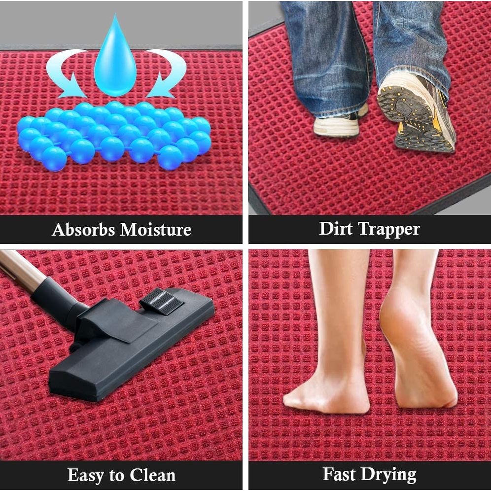 A1HC Heavy Duty Polypropylene Dirt Cleaning   Water Absorbing Doormat 24\