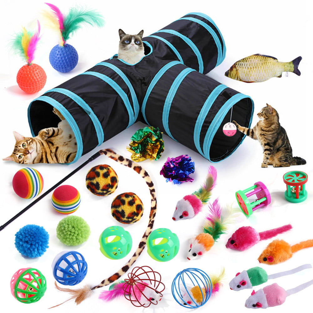 Coloody 27PCS Cat Toys Kitten Toys，Interactive Catnip Toys