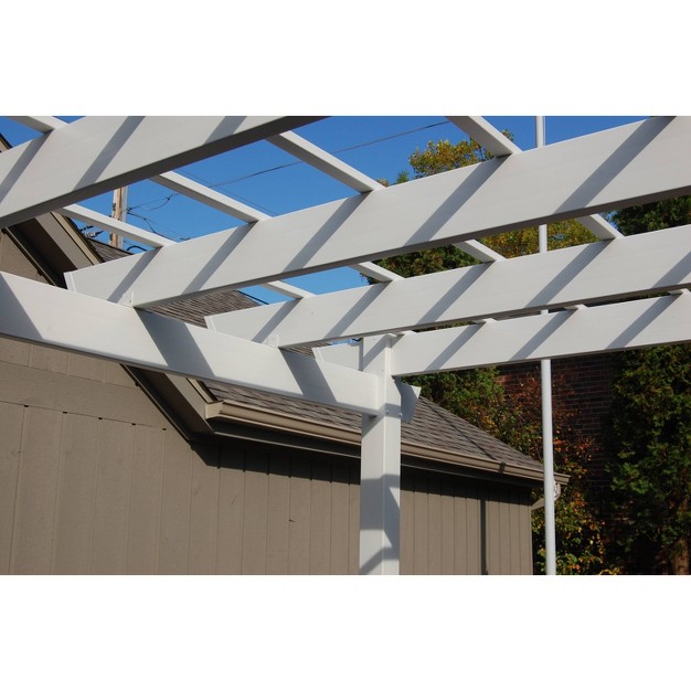 Kingston Vinyl Pergola White Dura trel