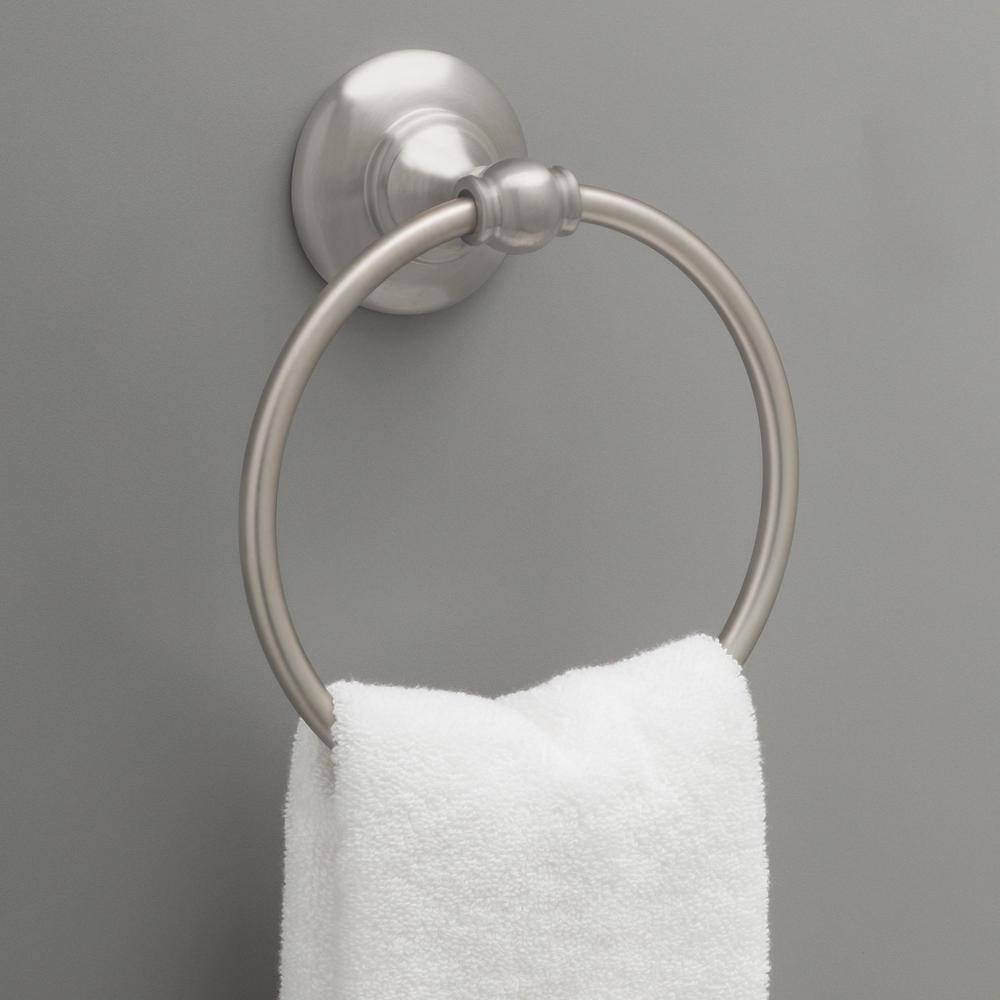 Delta Greenwich II Towel Ring in SpotShield Brushed Nickel GRE46-BN