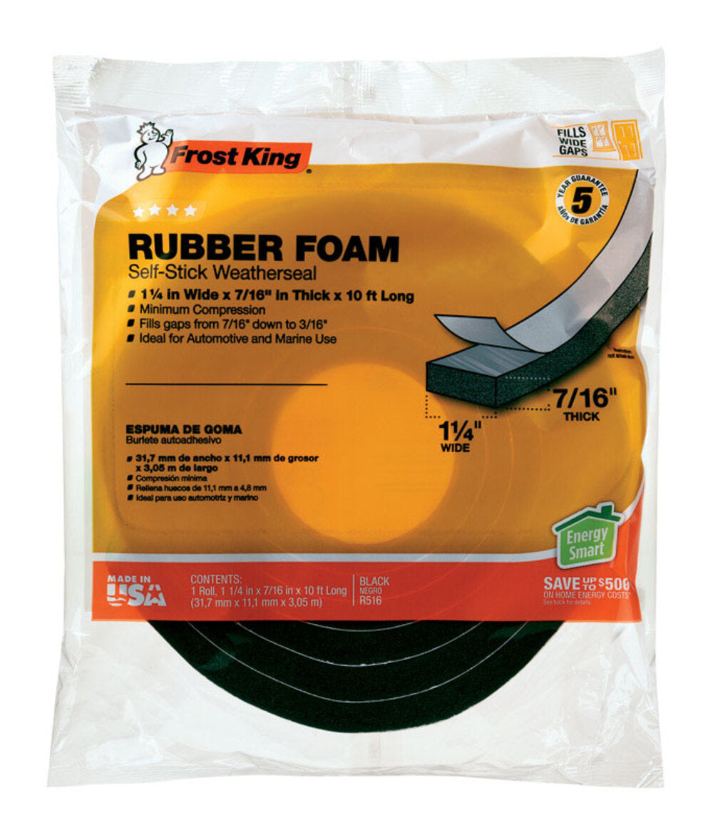 FOAM TAPE RBBR 10'X7/16