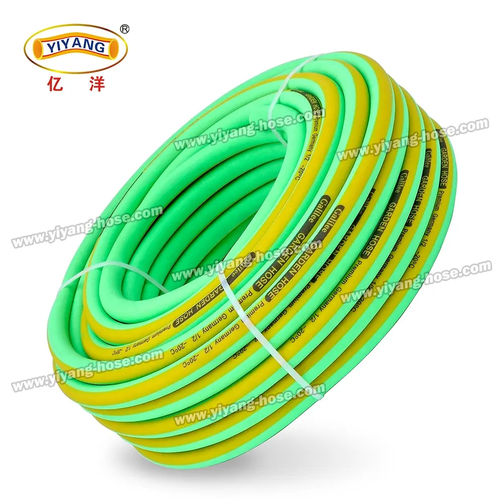 High Quality Material Hybrid PVC Flexible 5/8 3/4 150PSI WP PVC Garden Hose Pipe For Gardening