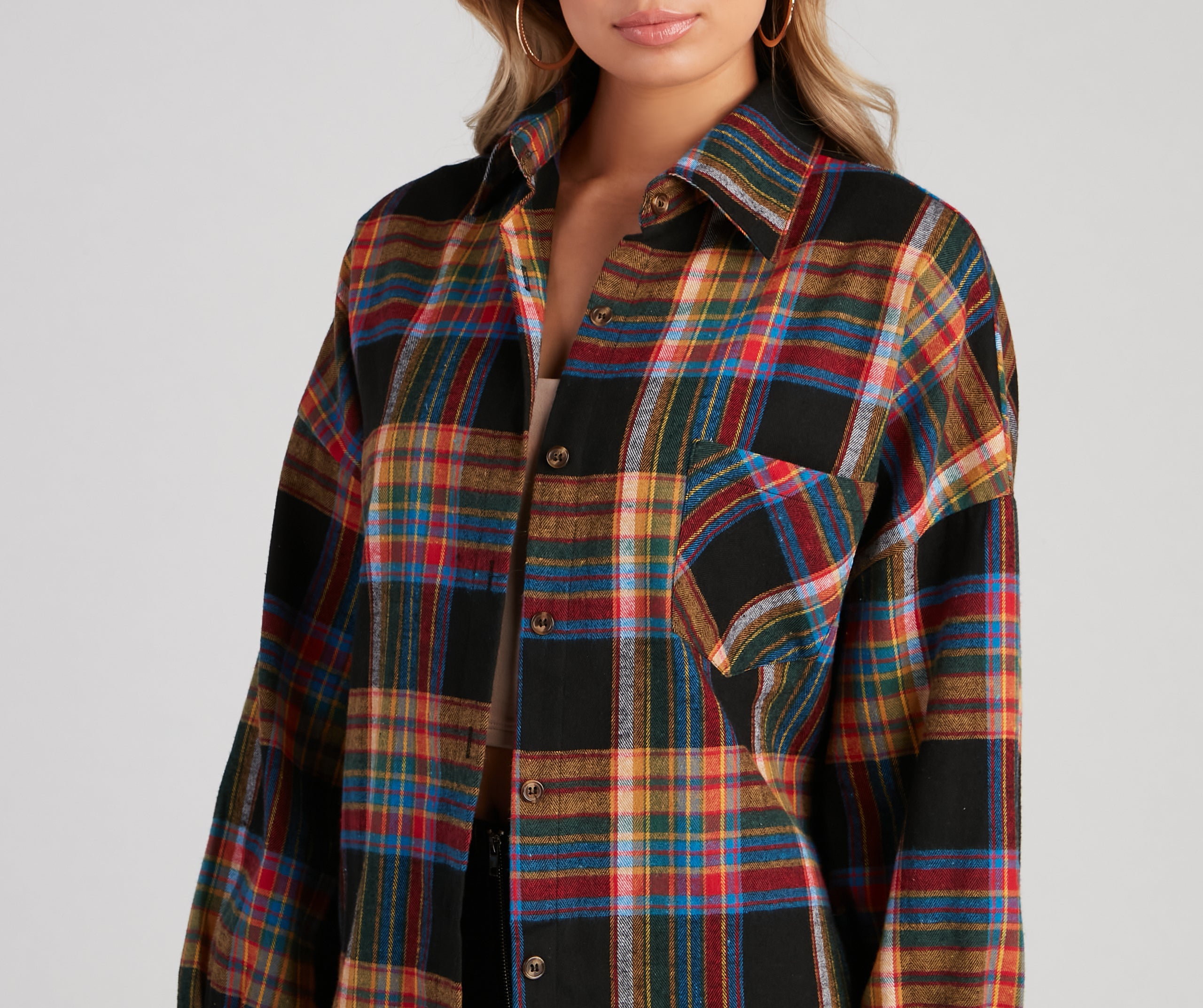 Autumn Colors Plaid Shirt