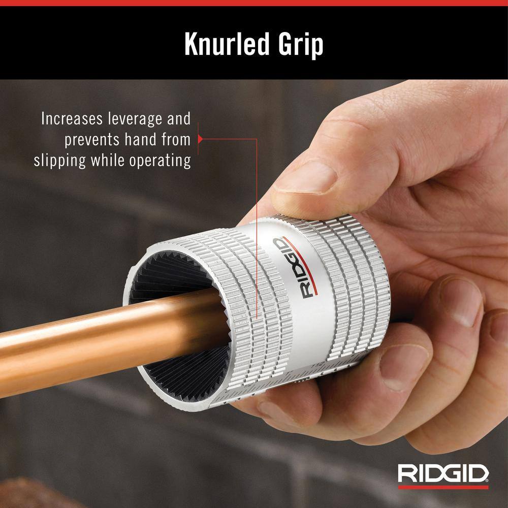 RIDGID 223S 14 in.-1-14 in. InnerOuter Copper and Stainless Steel Tubing and Pipe Reamer Tubing Tool for Multilayer Cutting 29983