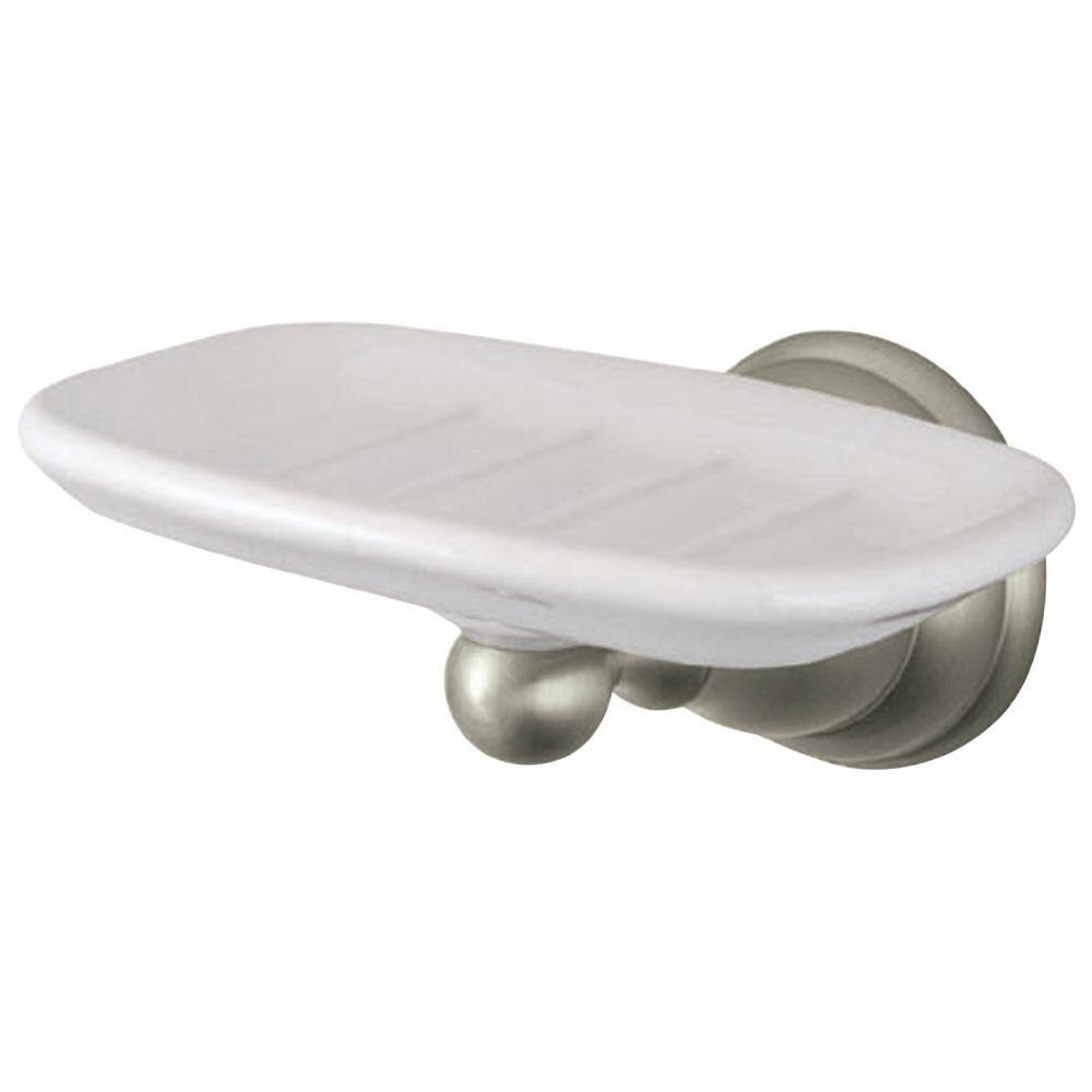 Kingston Brass Royale Wall Mount Soap Dishes and Dispensers in Brushed Nickel HBA5565SN