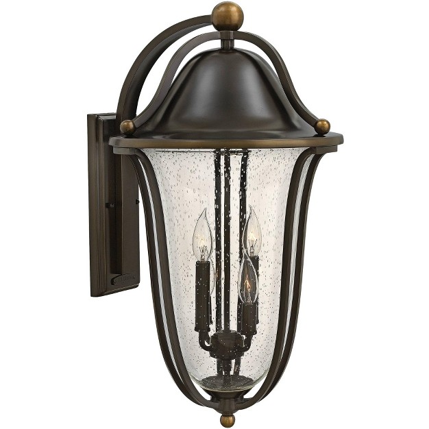 Wide Olde Bronze Outdoor Wall Light