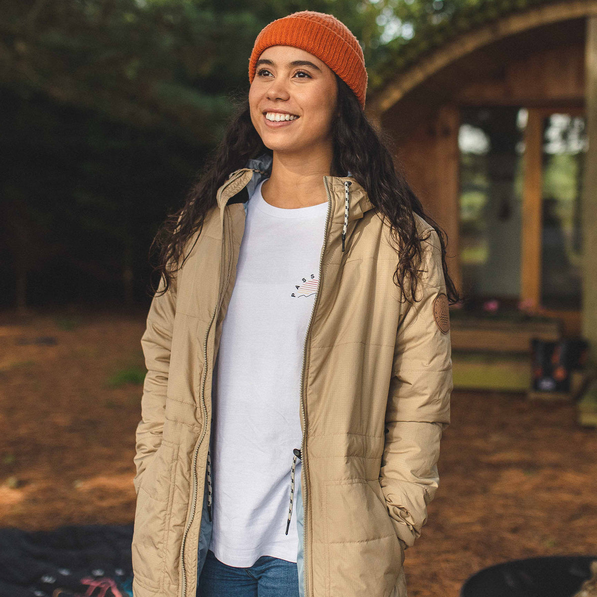 Flora Long Recycled Insulated Jacket - Chinchilla Brown