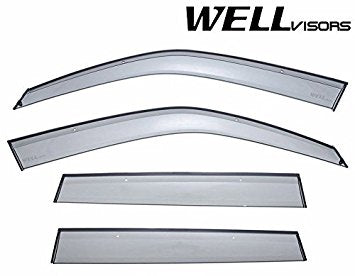 WellVisors Side Window Wind Deflector Visors - Subaru Forester 2009 2010 2011 2012 2013 Premium Series