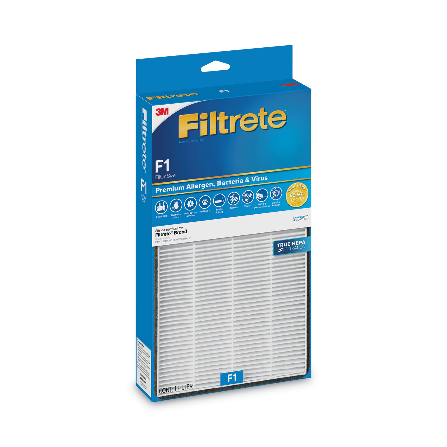 Premium True HEPA Room Air Purifier Filter by Filtreteandtrade; MMMFAPFF1N4