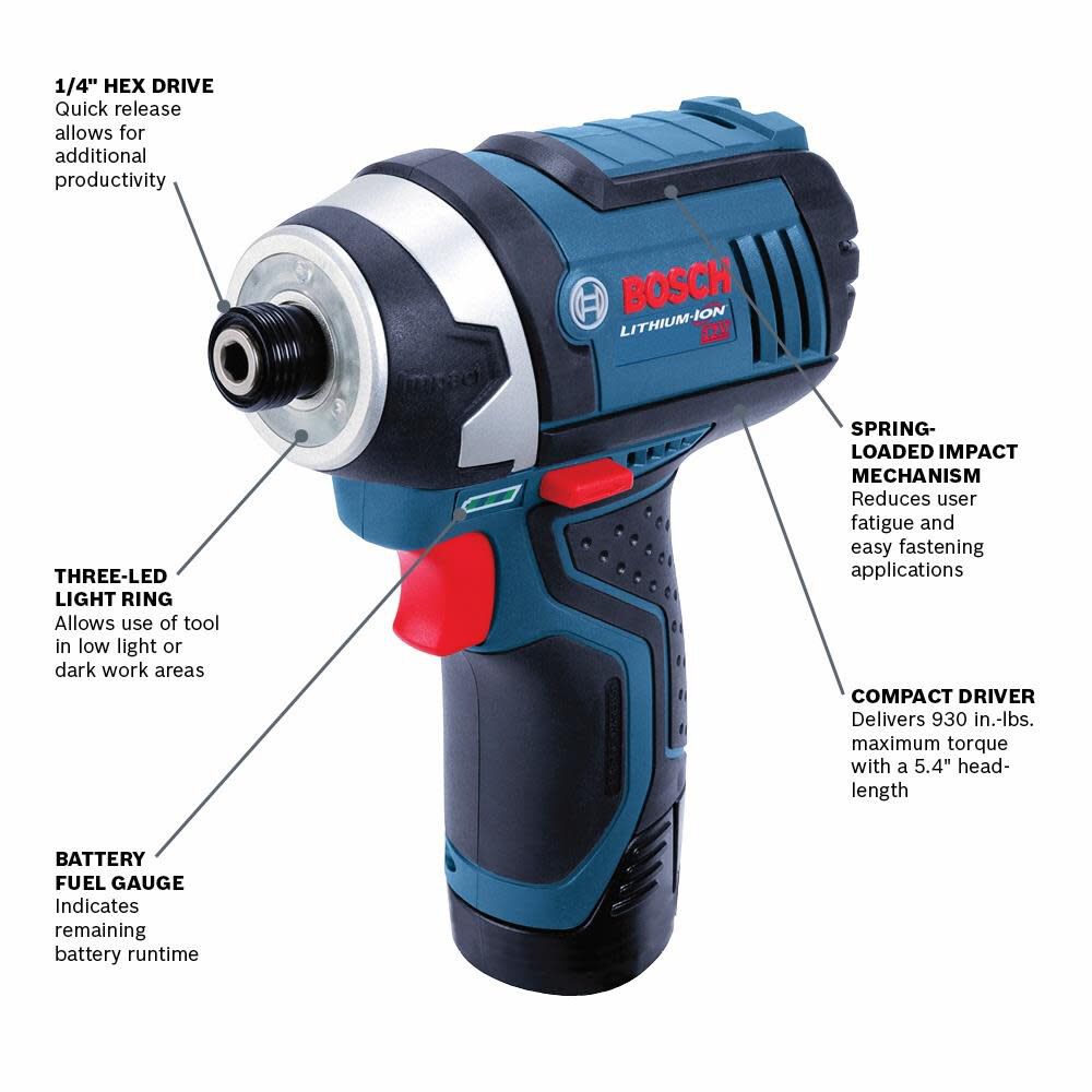 Bosch 12V Max Impact Driver Kit PS41-2A from Bosch