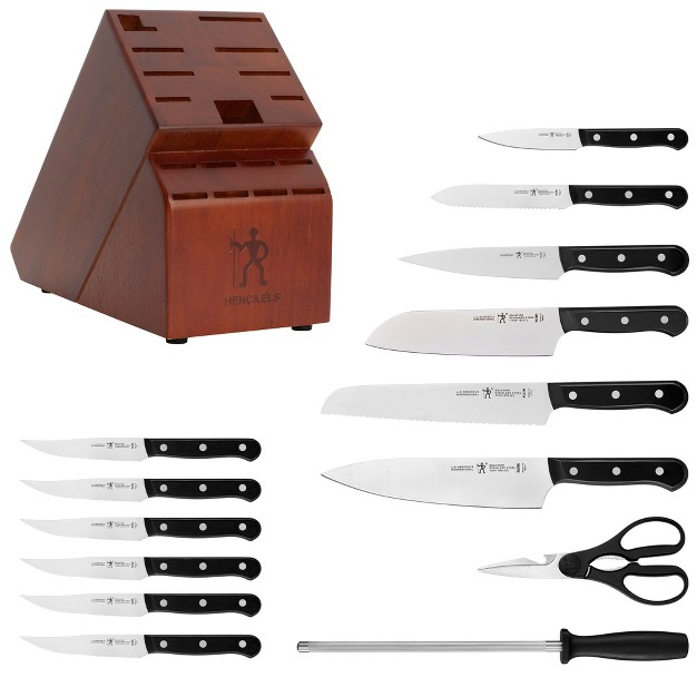 Henckels Solution Razor sharp 15 pc Knife Set German Engineered Informed By 100 Years Of Mastery Chefs Knife