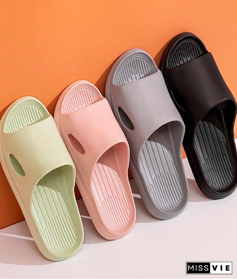 Slippers EVA Soft Sole Slide Sandals Men Women Indoor Bathroom Comfortable Non-slip Home Slippers