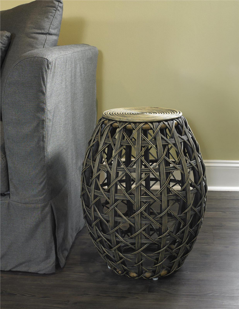 End Table Side PADMAS PLANTATION Rattan Open Weave Woven   Tropical   Side Tables And End Tables   by EuroLuxHome  Houzz