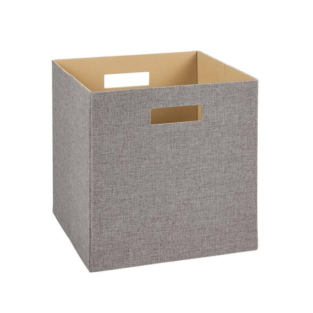 ClosetMaid 13 in. D x 13 in. H x 13 in. W Grey Fabric Cube Storage Bin 7116