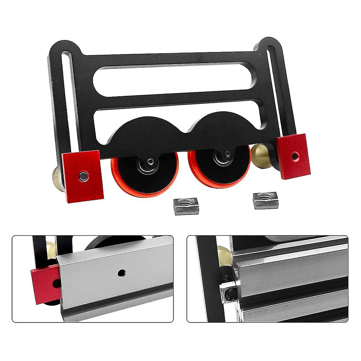 Guides For Table Saw， Dual Universal Featherboards With Sliding Blocks， Double Wheel Bearing Rolle