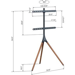 ProMounts Artistic TV Stand for 45-70 in. TVs Tripod TV Stand Mount VESA 200x200 to 600x400 180 Swivel Easy to Install Mount AFMSS6401