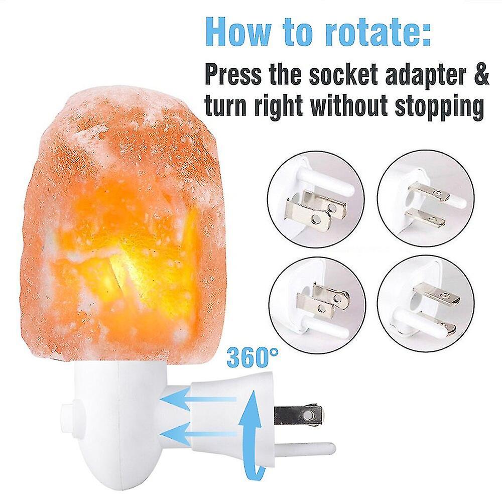 Mini Himalayan Salt Night Light Wall Lamp Bedroom Bedroom Home Decoration Novelty Lighting For Air Purifying Us Eu Uk Au Plug