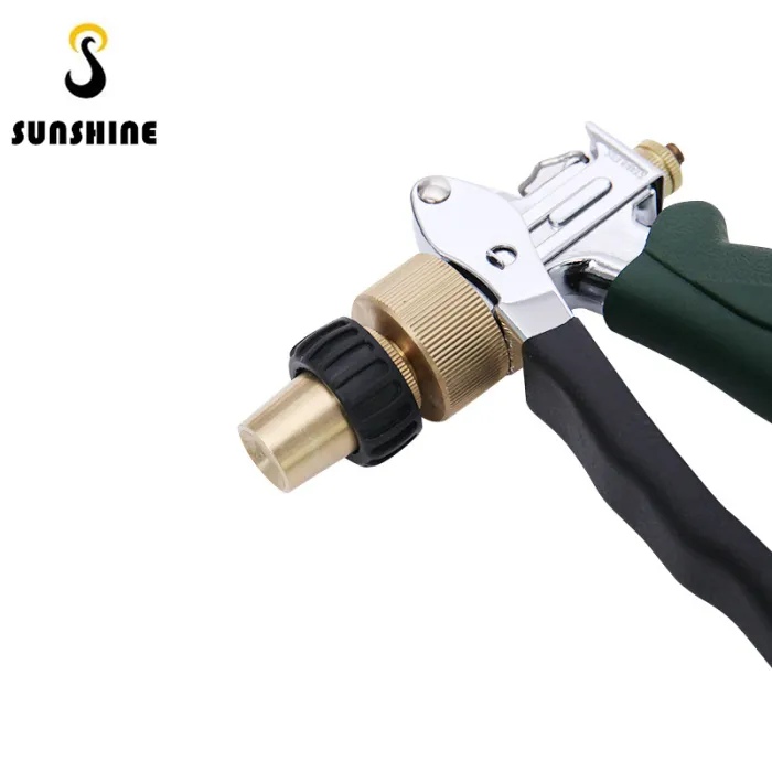 Metal High Pressure Squirt Gun Hand Brass Head Hose Nozzle Water Car Washing Gun Sprayer