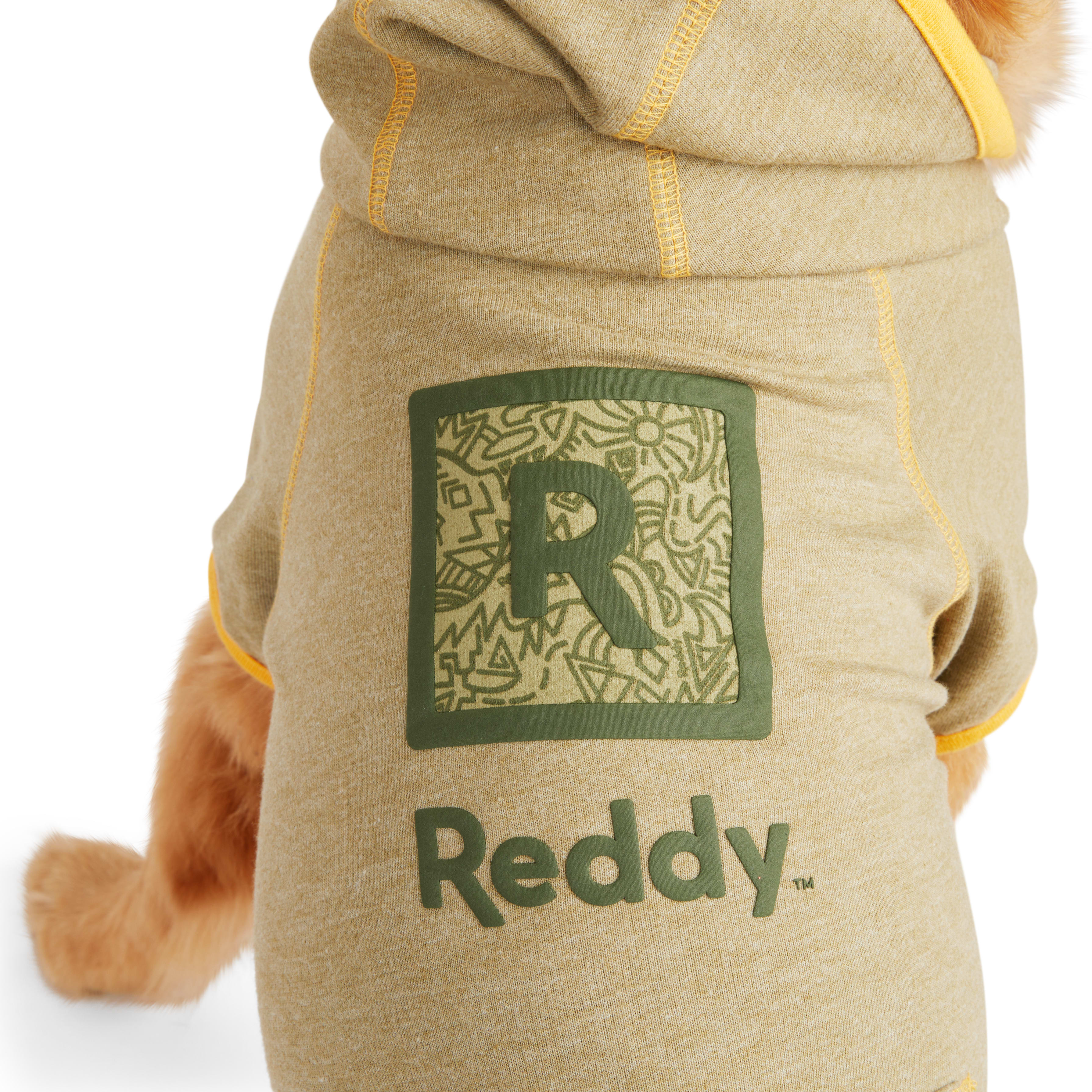 Reddy Brown and Yellow Zip Dog Hoodie， 3X-Large