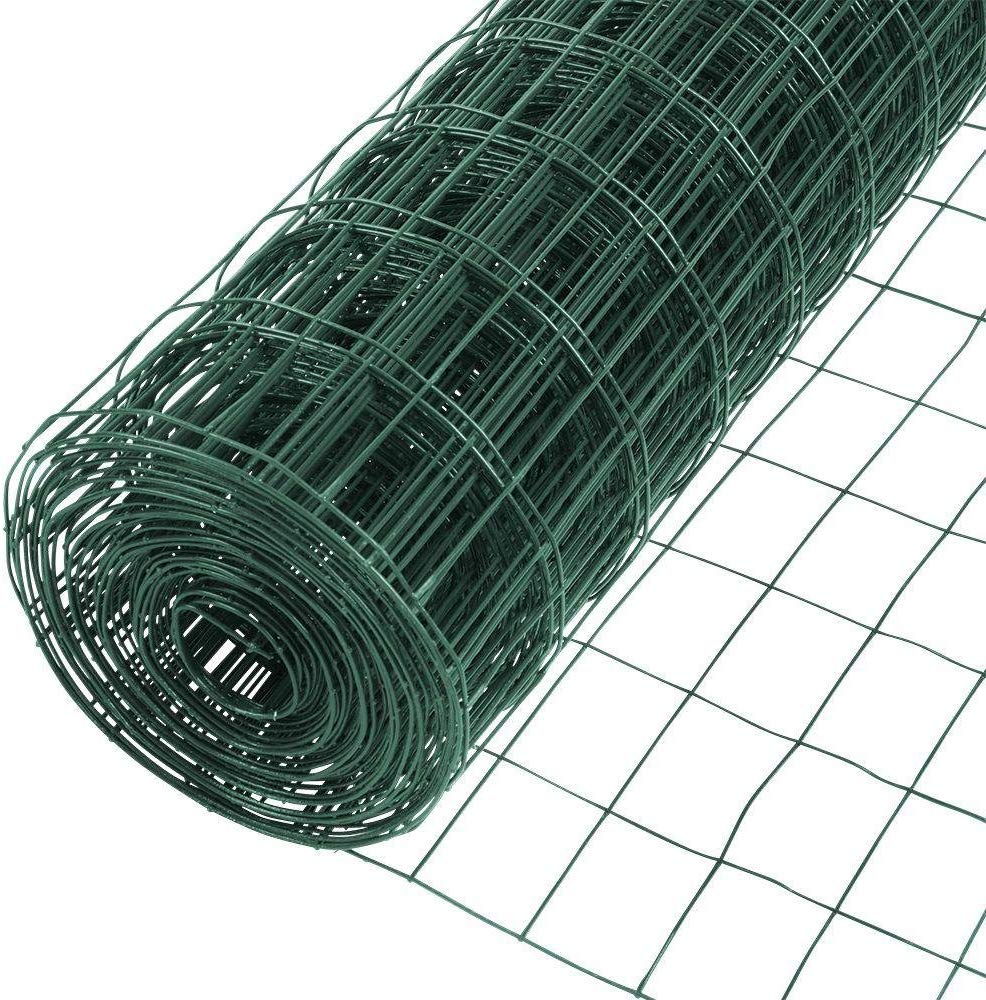 Fencer Wire 16 Gauge Green Vinyl Coated Welded Wire Mesh Size 2 inch X 3 inch (2 ft. x 50 ft.)