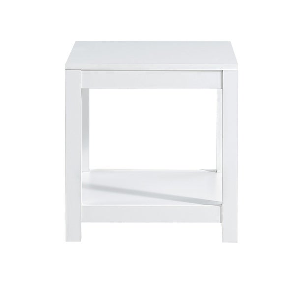 Side Table with Storage Shelve