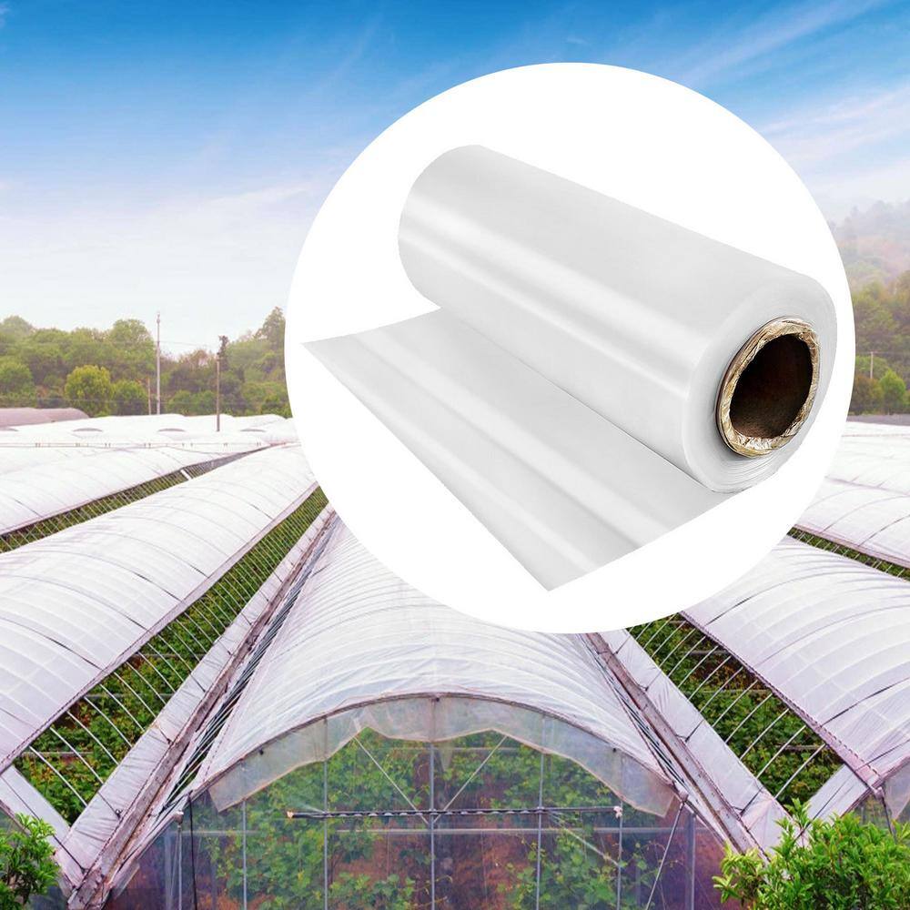 VEVOR 8 ft. x 25 ft. 6 Mil Greenhouse Film UV Resistant High Tenacity Clear Greenhouse Plastic Sheeting as Moisture Barrier PEWSM825FT0000001V0