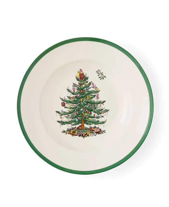 Spode Christmas Tree Dinnerware Rim Soup Bowl Set of 4